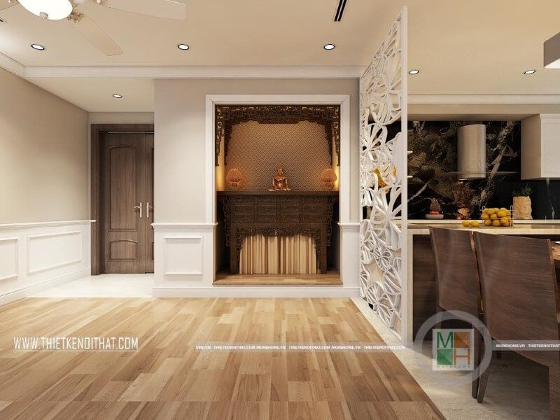 15 Mẫu thiết kế phòng thờ đẹp theo phong thủy cho căn hộ chung cư| MOREHOME