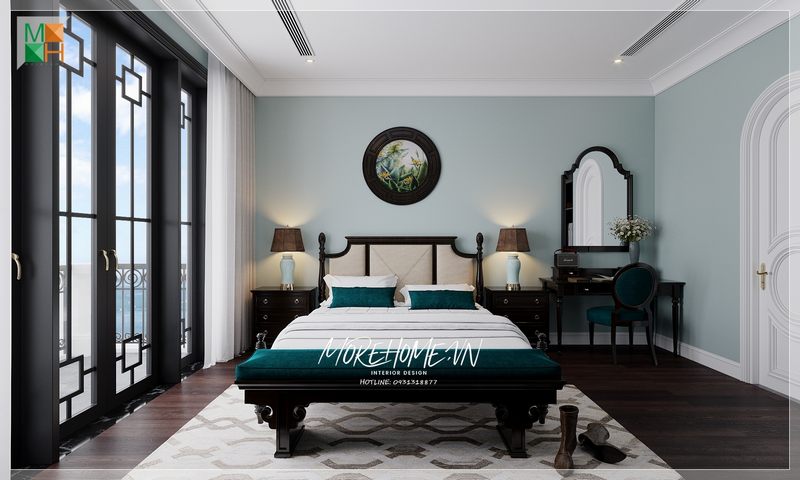Tinh tế, thoải mái trong không gian phòng ngủ của gia đình với đầy đủ những nội thất tiện nghi.