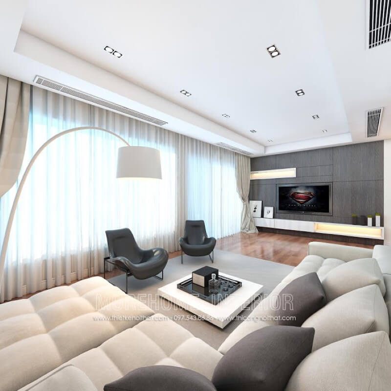 Mẫu bàn trà với lối thiết kế hiện đại giúp tạo nên không gian sống năng động và trẻ trung.